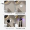 UV-C Toothbrush Cleaner UV Sanitizer Case Storage Holder Rechargeable Easy Lithium-ion Battery to Install Wall-Mounted with Light Oral Health