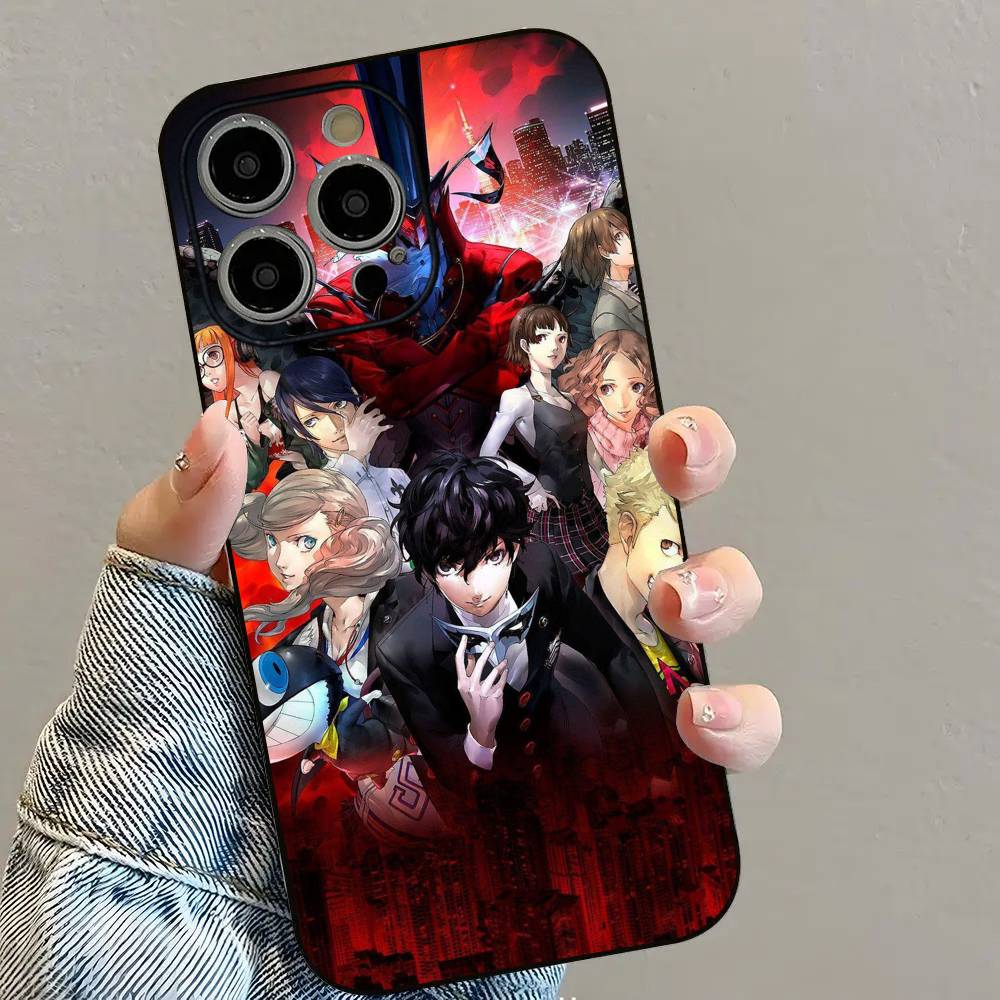 P-Persona 5 COOL Anime Phone Case For iPhone 16 15 14 13 12 11 PRO MAX PLUS Mini TPU Soft to Skin-friendly case