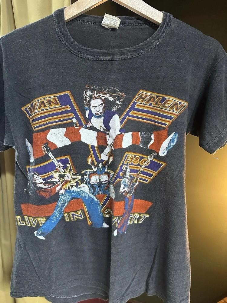 

1980s Van Halen Vintage Tour Band Rock reprint Shirt Men Women S5XL Unisex T-Shirt XL