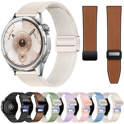 22mm 20mm Leather+Silicone Strap for Huawei Watch GT6/GT5/Pro GT4 3 Pro 46mm Sport Wristband for Samsung Galaxy Watch 7 6 5 Belt