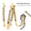 Raffia Catnip Teaser Stick: Wear-Resistant Kitten Toy for Self-Entertainment & Teeth Cleaning.