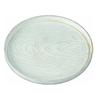 Round 8 Inches White Zelkova Wood Nordic Stylish Tray, (24cm), Gold-plated, Grain, Non-slip, Cute, White, Lacquerware,