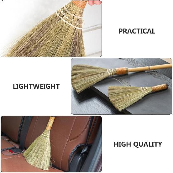LIFKOME 2 шт. Веник из травы для помещений, веник-метелка, тайская ручка, швабра, инструмент для подметания и уборки, азиатский веник ручной работы для дома, кухни, спальни
