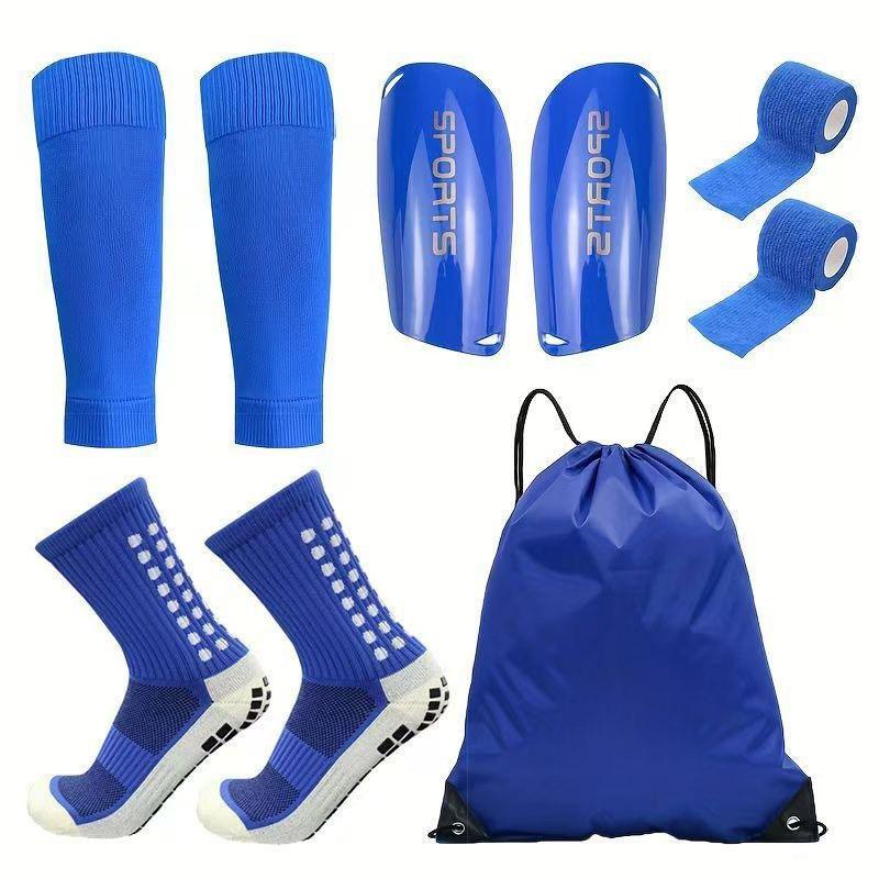 Exclusive E-commerce Football Set: Socks, Shin Guards, Knee Pads, Bandages & Storage Bag