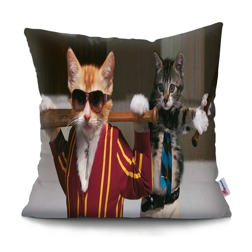 Roztomilá legrační zvířátka povlak na polštář pohovka do auta domácí dekorace povlak na polštář polyester