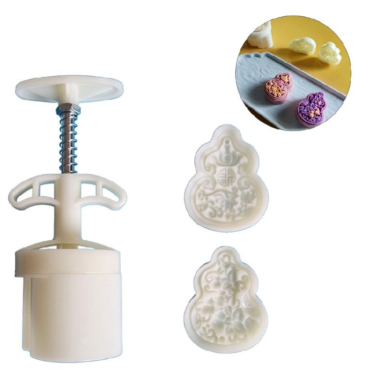 Cute Gourd Shape Mooncake Moulds Mooncake Molds Plastic Material Mooncake Tools