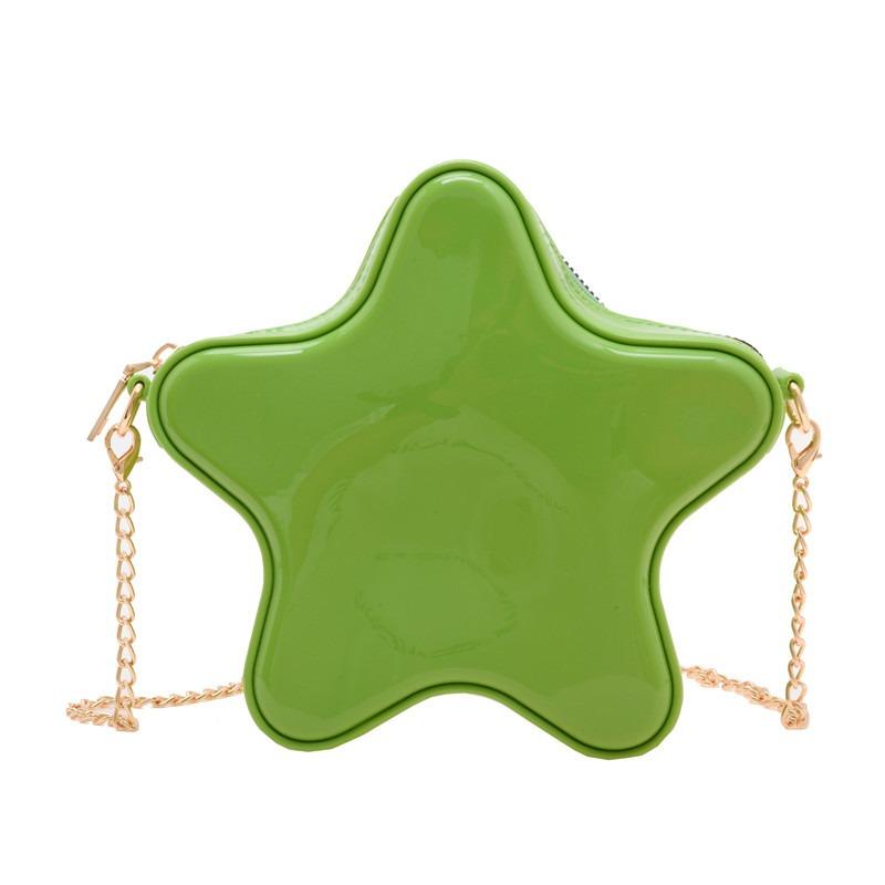 Cartoon Star Shaped Evening Clutch Bag with Strap Party Designer Style Shoulder Purse Children Jelly Clutch Handbag Candy Colors