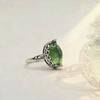 Retro Ethnischer Stil Thai Silber Hohl Verwelkte Rebe Grüner Zirkon Verstellbare Ringe Für Frauen Mode Neuer Schmuck Geschenk