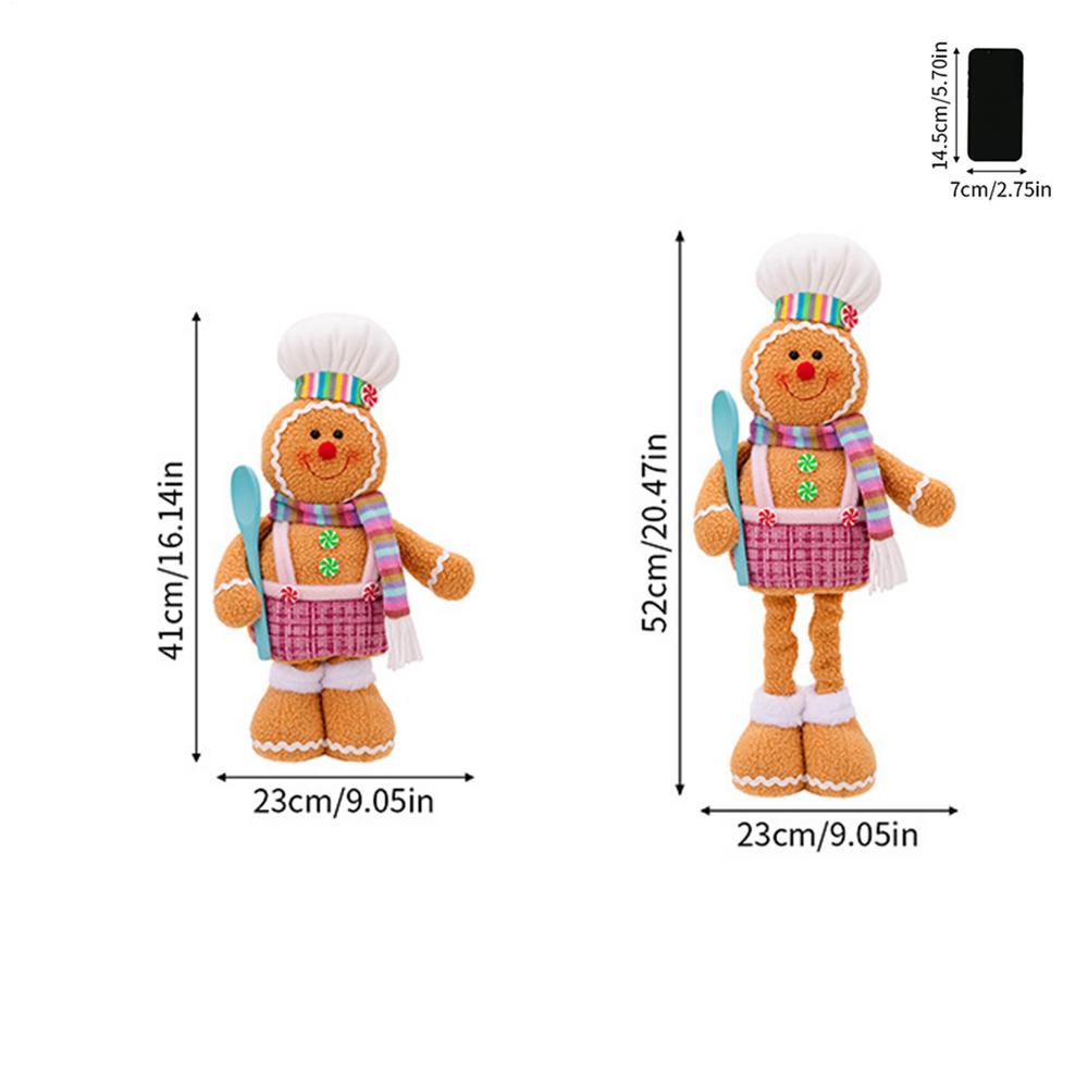 Gingerbread Decor Gingerbread House Decorations Adorable Washable Figurine Decor With Retractable Legs For Classroom Tiered