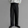 High-end light luxury trousers men's spring and autumn commuting versatile retro loose straight casual wide-leg trousers