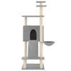 VidaXL Arbre à chat avec griffoirs en sisal Gris clair 153 cm 171751