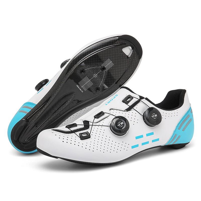 Mens Carbon Fiber Road Cycling Shoes With Stiff Sole Locking System Performance Riding