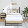 Bed Frame without Mattress Sonoma Oak Finish 80 x 200 cm Wood Based Material