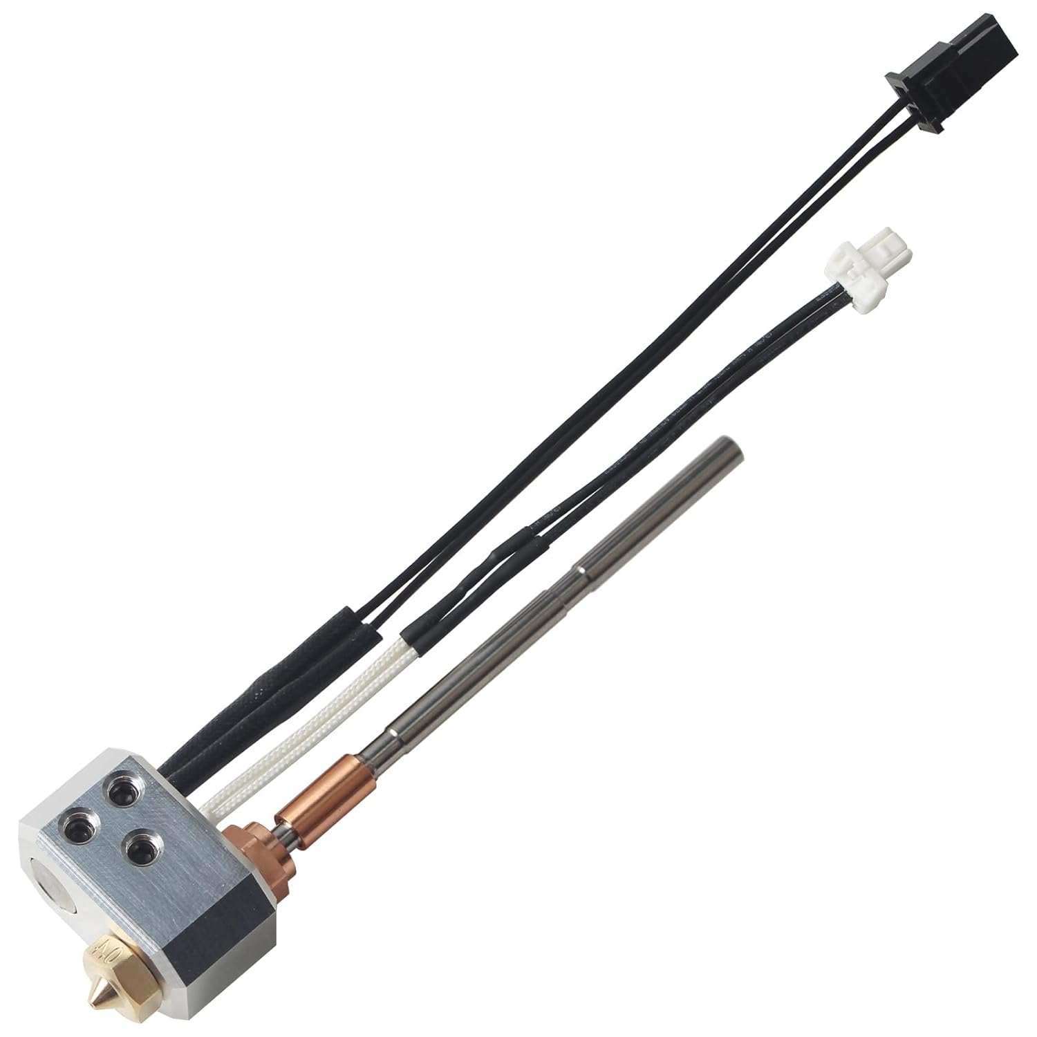 

FYSETC Prusa i3 MK4 Print Head Kit - XL Hotend Replacement: Nextruder Heater Block Silicone Sock Brass Hardened Steel Nozzle 0.4mm 104NT Thermistor