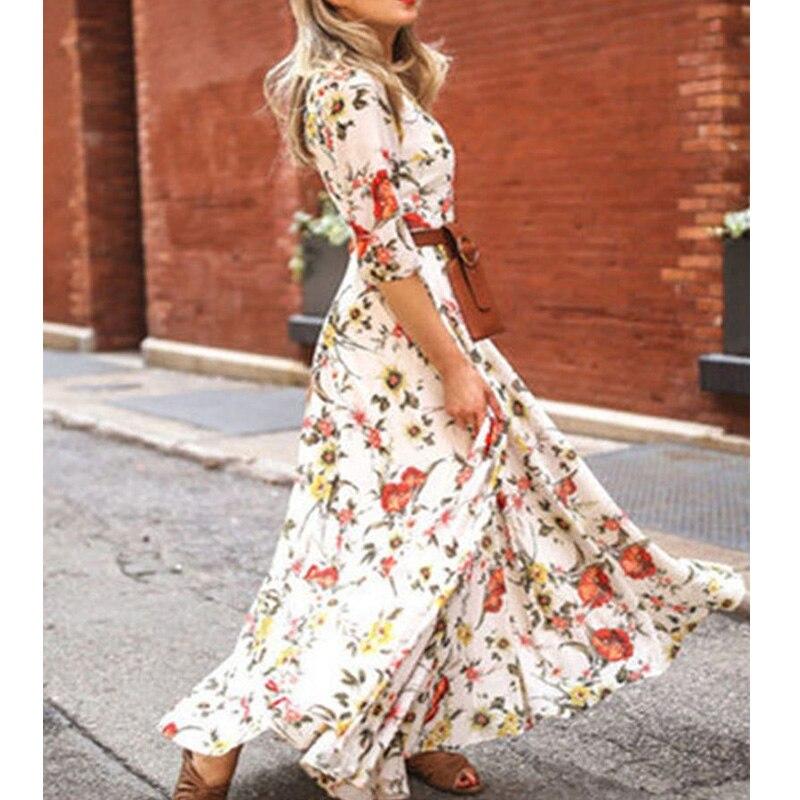 Fashion Loose Party Club Casual Dress Elegant Floral Chiffon Long Dress Women French Style Short Sleeve Summer Dress Robe 26661