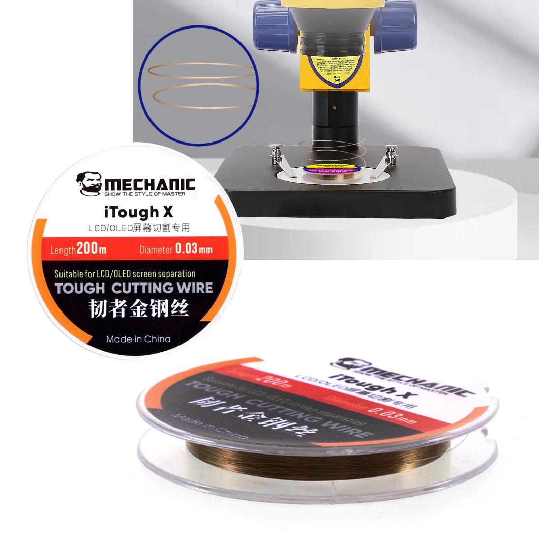 

Diamante Wire for Mobile Phone LCD Screen Separation,Size: 0.03mm x 200m A