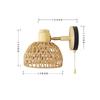 New Retro Hemp Rope Woven Wooden Wall Lamp Bedroom Bedside Lamp Living Room Dining Room Study Decorative Lighting E27