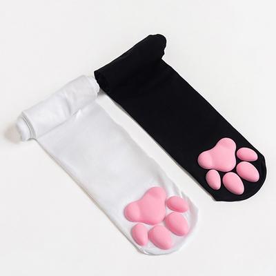 Skarpetki z łapą kota Kawaii 3D Cat Claw Women Stocking Lolita Paw-Pad udo wysokie skarpetki