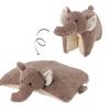 Fuji Boeki Elephant Plush Toy, Portable Pillow/Nap Pillow, 30cm Wide X 30cm Deep X 12cm High, with Pocket for Heating and Ice Packs, Colta 41706
