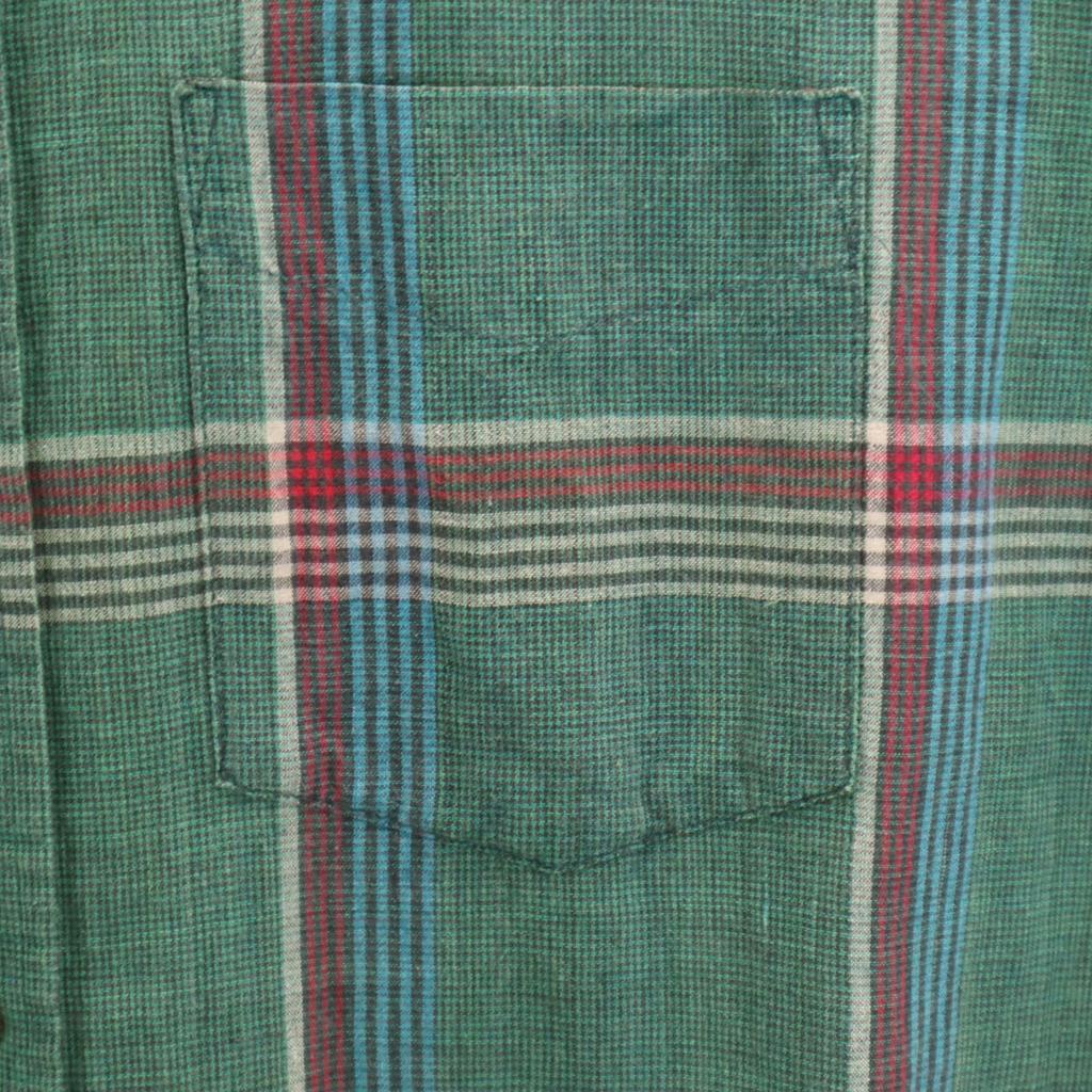 Country Traditionals by PENDLETON 90s Made In USA Old Check Pattern Five-quarter Sleeve Button Down Shirt Men's Used