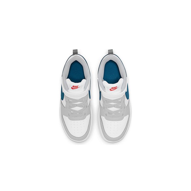 Nike Low 2 Trendy Versatile Low-Top Skate Shoes Kids sneaker White Gray Blue BQ5451-117