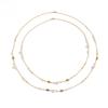 Temperament Imitation Pearl Stacked Long Necklace Female, Retro Ethnic Wind Star-Shaped Fringed Sweater Chain