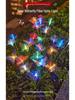 Outdoor Solar LED Fiber Optic Butterfly Flower Garden Light