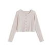 Schlankmachender Cardigan im koreanischen Stil mit langen Ärmeln - Elegantes, vielseitiges Oberteil für Damen für Herbst/Winter