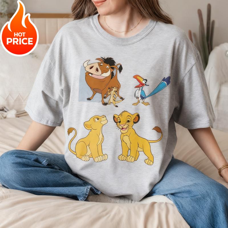 Lion King Simba Vintage 2025 New Summer Tshirt Family Parentchild Oversized Casual Loose Unisex Women T Shirt Top Y2k Tee