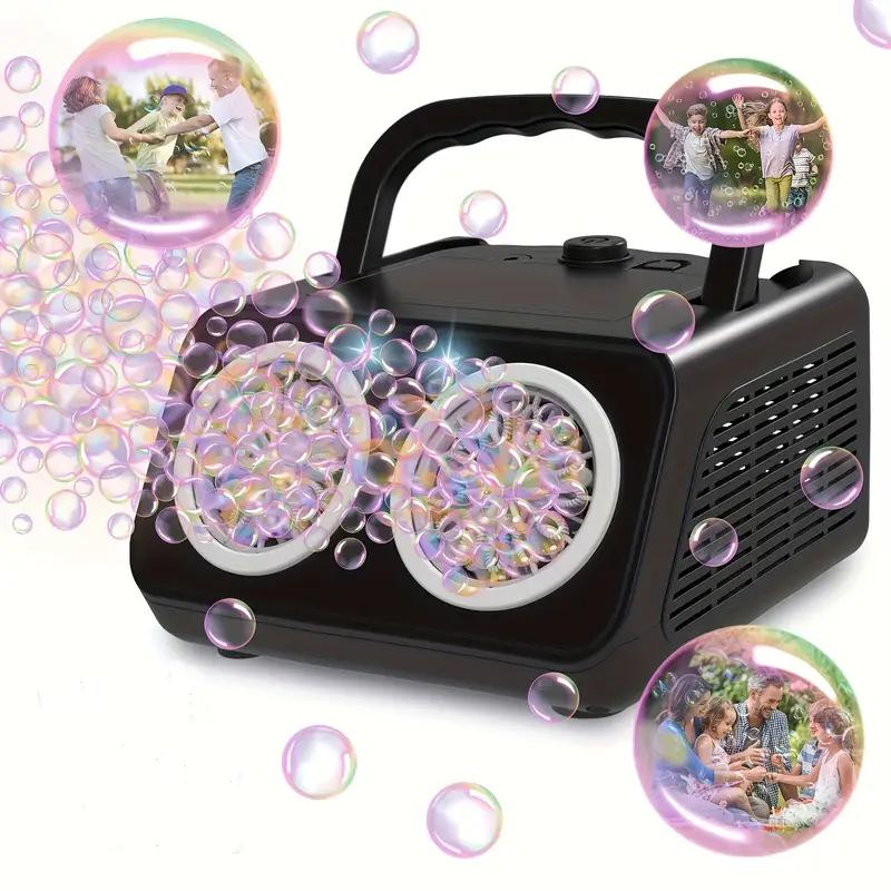 Dual-Hole Portable Automatic Bubble Machine for Weddings and Celebrations