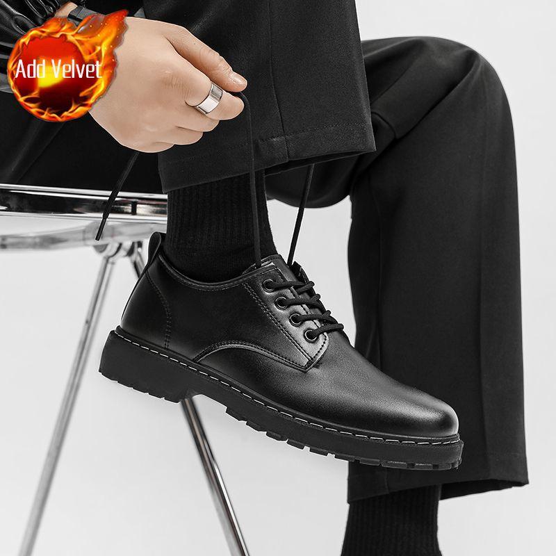 

Fashion Velvet Round Toe Leather Shoes for Men Black Common Fashion 2025 Luxury Sale On Adults Trend Pu Footwear Offer Man Casual Shoe 44