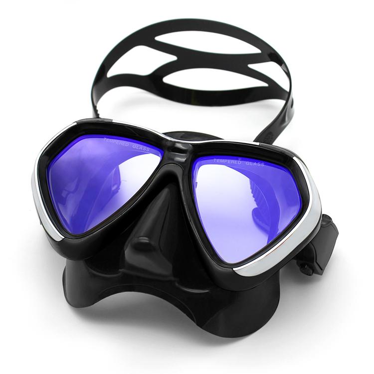 Large-Frame Lens Diving Goggles Underwater Adult Snorkeling Tempered Glass Diving Scuba Swimming Mask