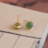 Tichiya S925 Sterling Silver Jade Earrings - Chinese Style Retro with High-End Feel