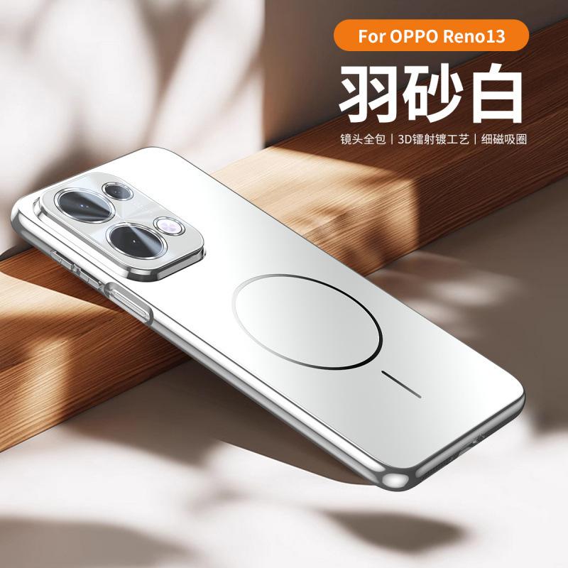 Applicable To OPPOReno11 Mobile Phone Case, New Pro Matte Magnetic Suction Lens Integrated All-inclusive Anti-drop  Case, Men
