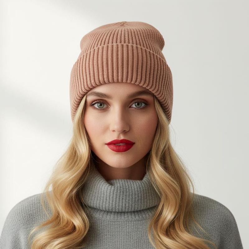 New graphite washed knitted hat women's brimless outdoor warm thickened men's wool hat European and American cycling hat