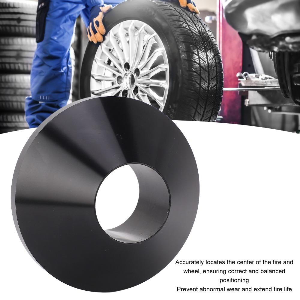Aluminium-Reifenmontagekegel Schwarz Radwuchtkegel Zentrierkegel Reifenreparaturwerkstatt