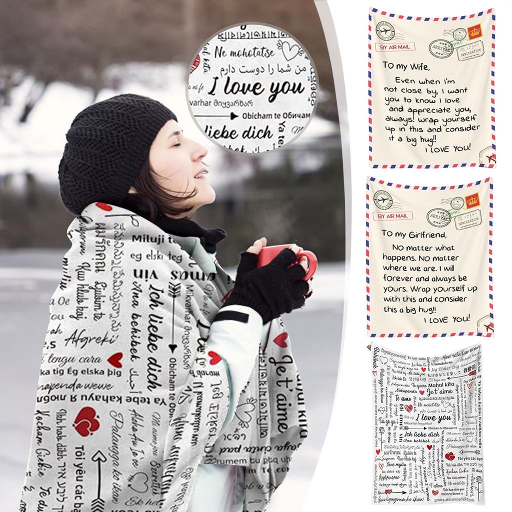 Flanell Digitaltrykt Teppe Sengteppe Lite Kasteteppe Fire Årstider Konvolutt-tematisk Flanellteppe Julegave