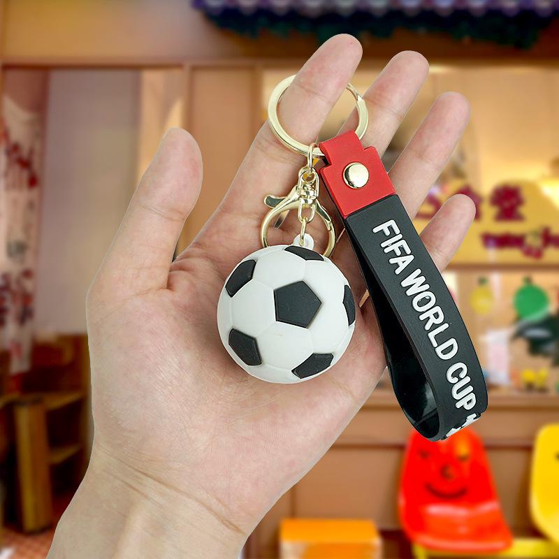 Cartoon World Cup Football PVC Keychain Pendant Ornament