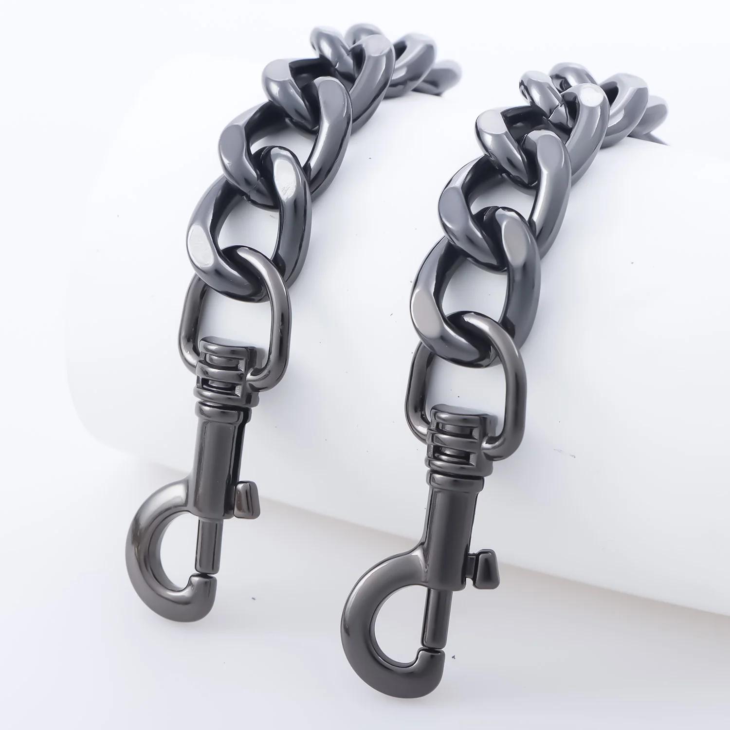 

Алюминиевая цепочка для ремня сумки, цепочки для сумок, ремни на замену, аксессуары для сумок, украшение 60cm чёрный