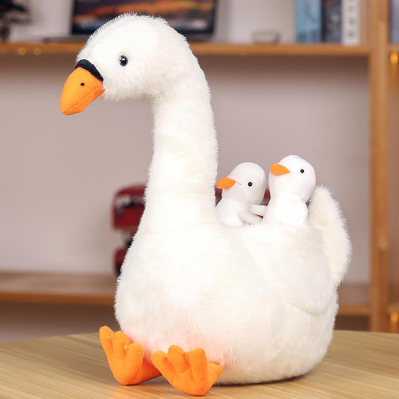 

Cute Mother And Son White Swan Plush Doll Toys Children s Room Sleep Pillow Decorations Fun Parent-child Swan Plush Toys