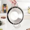 ZISIZ 26cm Stainless Steel Double-Handle Seafood Dry Pot Platter