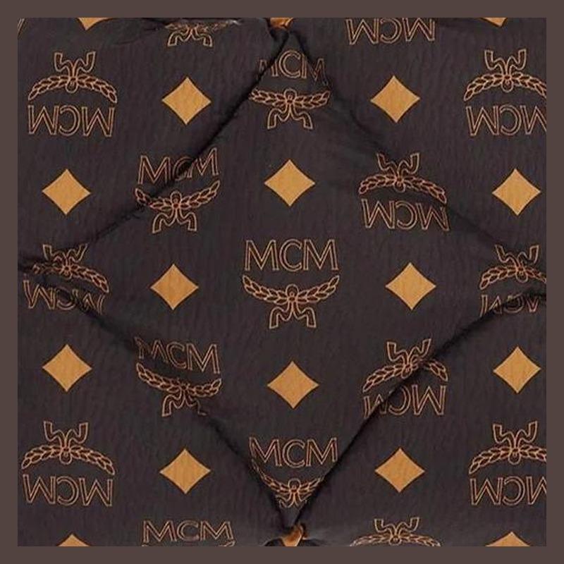 MCM Maxi Monogram Letter Print Pattern Printed Tote Handbag Black MWTDABO15BK001