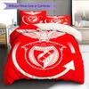 Benfica Pattern Bedding Quilt Set Home Decoration Gift (1 * Duvet Cover + 2 * Pillowcase Without Core).xwn