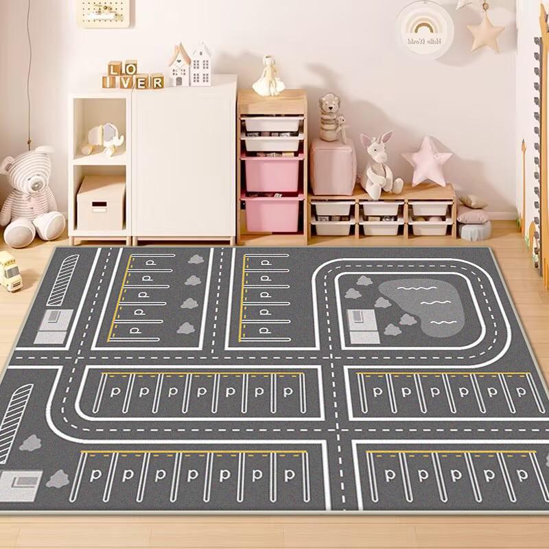 Cartoon Transportation Carpet Living Room Large Area Rug Bedroom Easy To Store Children Game Room Carpets Soft Play Floor Mats