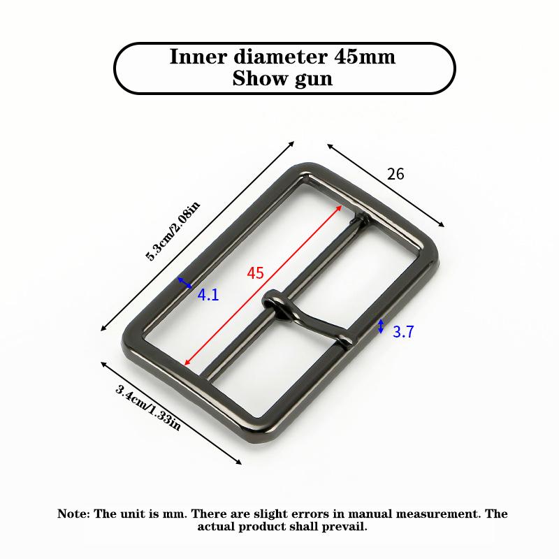 

Металева третя передача з голчастою пряжкою ременя Дизайн жіночого та чоловічого одягу Напівпряжка для багажу Пряжка для одягу Аксесуари 45mm