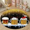 Serene Round Rainbow Multicolor Carpet, Non-Slip Floor Mat for Dining Room