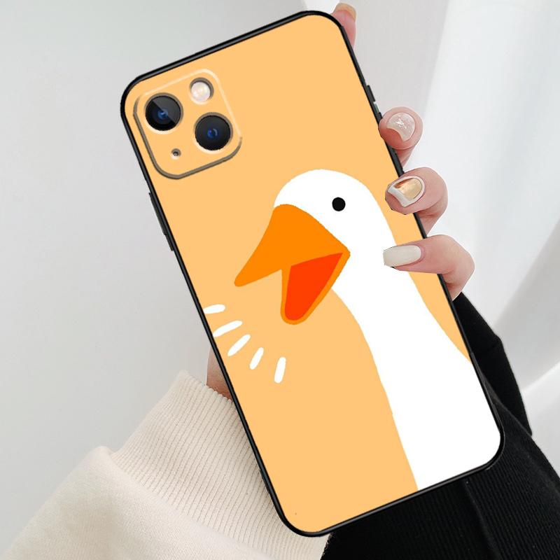 Cartoon Funny Goose Phone Case For iPhone 17 Pro Max 14 13 12 11 15 16 Pro Max mini 16 15 Plus 16e 17 Air Cover
