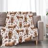 Cartoon fish animal Printed Blanket for Sofa Bed Travel Camping Living Room Office Conditioning Blanket for All Seasons Gifts