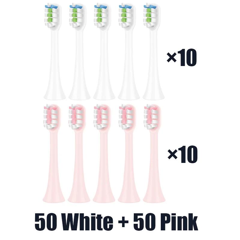100 Pcs Replcement Brush Heads for Xiaomi SOOCARE X1 X3 X5 Mijia X3U X3 Electric Toothbrush Refill Head Sealed Package Wholesale