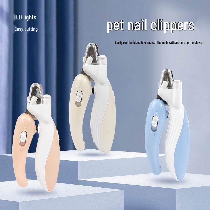LED Cat & Dog Nail Clippers with Anti-Bloodline Light and Grinder Kit